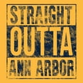 thumbnail image 3 of Straight Outta Ann Arbor - Michigan Football Basketball Hometown Pride Hoodie - Small - Gold, 3 of 6