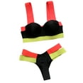 thumbnail image 3 of Txlixc Mujeres 2PCS Traje de baño Vendaje Correas anchas Sujetador con aros Calzoncillos Traje de baño dividido Txlixc  Sexy, 3 of 9