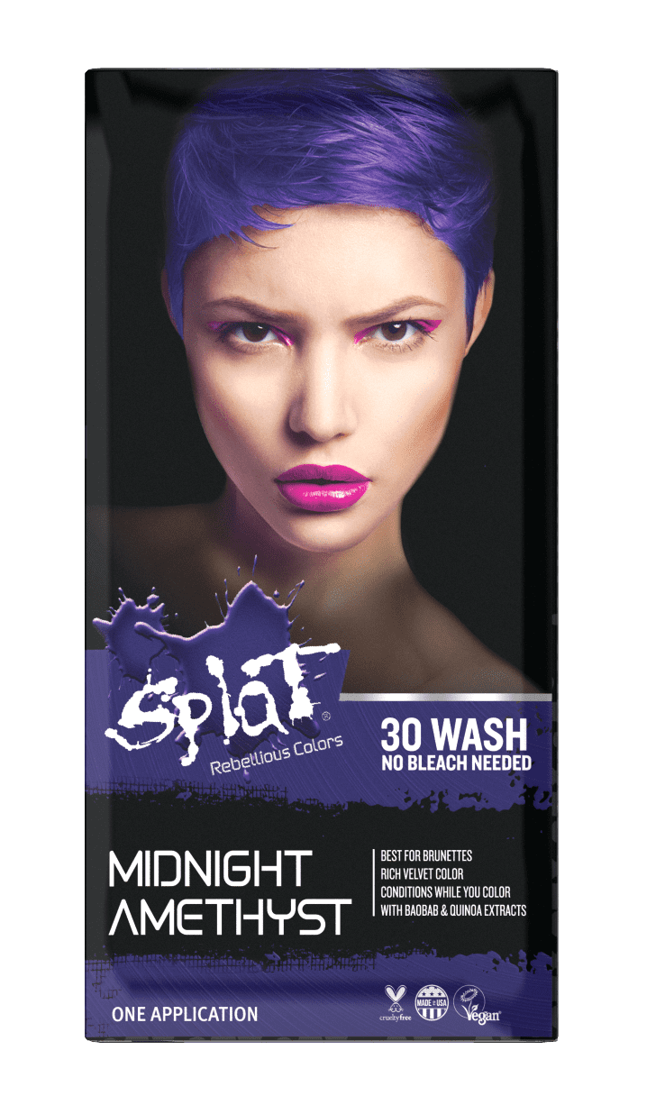 Splat 30 Wash Semi Permanent Midnight Amethyst Hair Color No