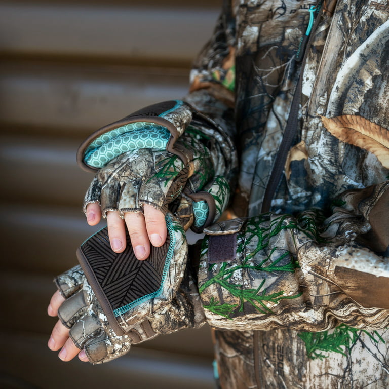 Realtree Edge Ladies Pop-Top Hunting Winter Gloves 