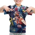thumbnail image 3 of Camiseta para niños con estampado 3D de Free Fire, camisetas informales transpirables de manga corta para verano, camisetas para niños y niñas de 4 a 14 años, 3 of 5