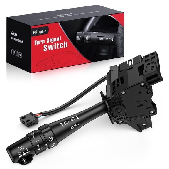 Nilight Turn Signal Switch Compatible with 2004 2005 2006 2007 Cadillac CTS 2004 2005 2006 Cadillac SRX w/Fog Lights Windshield Wiper Combination Dimmer Lever Switches with Cruise Control