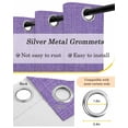 thumbnail image 6 of Purple Linen Texture Blackout Curtains 90 Inches Long, Farmhouse Solid Color 2 Panels, Thermal Insulated Room Darkening Drapes with Grommets, 52W x 90L Each Panel, 6 of 9