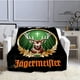 thumbnail image 2 of Jaegermeister-Manta con logotipo impreso de Alemania, mantiene el calor, mantas hermosas, manta suave y cómoda, regalos de cumpleaños, 2 of 4