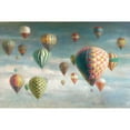 thumbnail image 3 of Nai, Danhui 24x17 Black Modern Framed Museum Art Print Titled - Hot Air Balloons with Pink Crop, 3 of 5