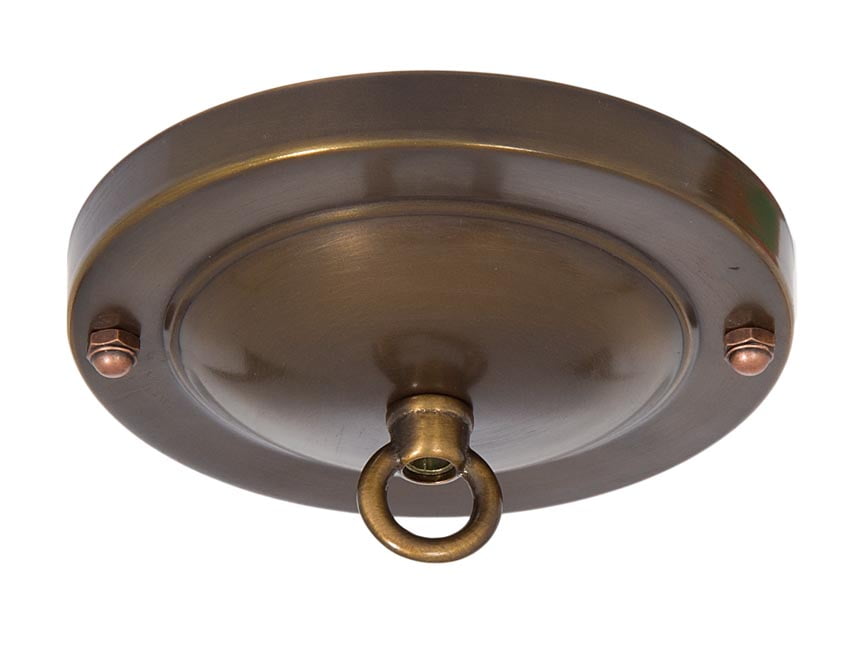 B&P Lamp® Antique Brass Canopy And Hardware Kit With Matching Finish
