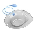 thumbnail image 2 of Sits Bath Toilet Seat Basin with Flusher Anti Slip Women Elderly Toilet Seat Sitz Bath Basin Bidet Hip Bath for Restroom Dorm, 2 of 9