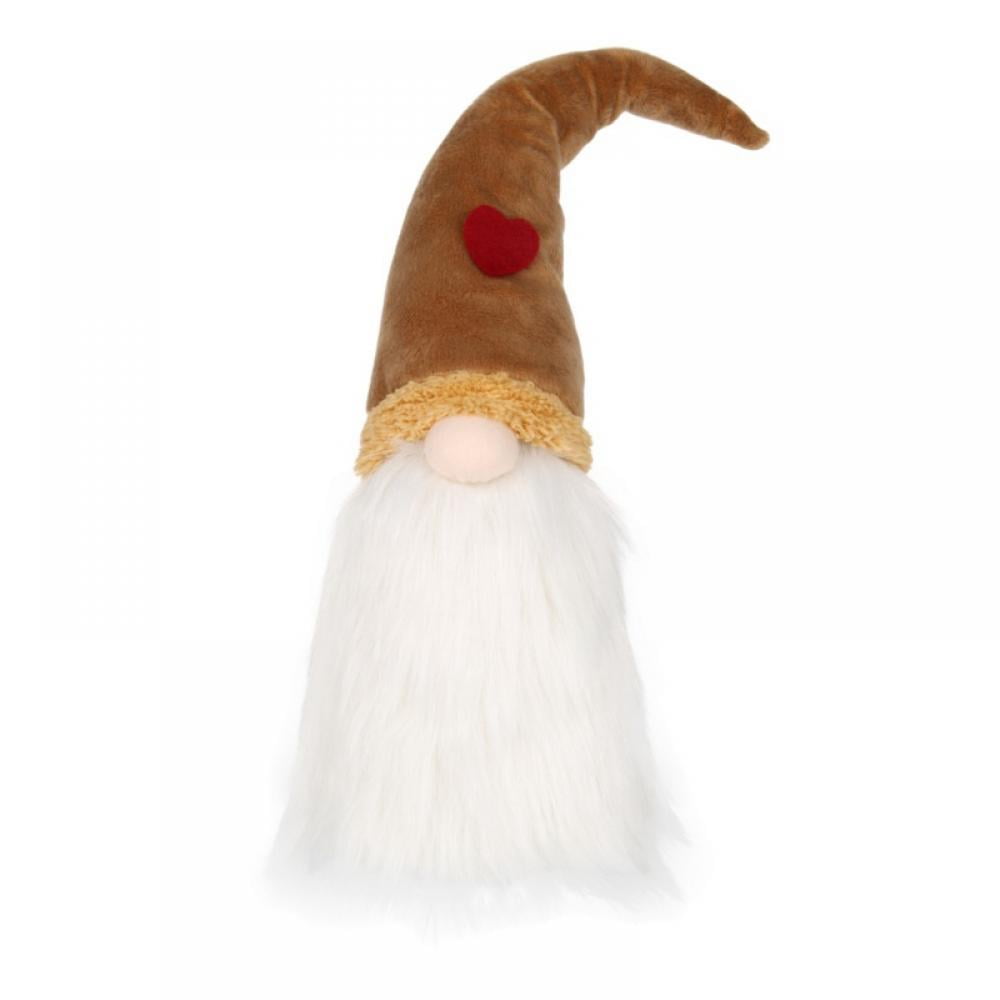 Christmas Santa Gnome Plush Doll Handmade Tomte Nordic Decoration White 14 Inch 