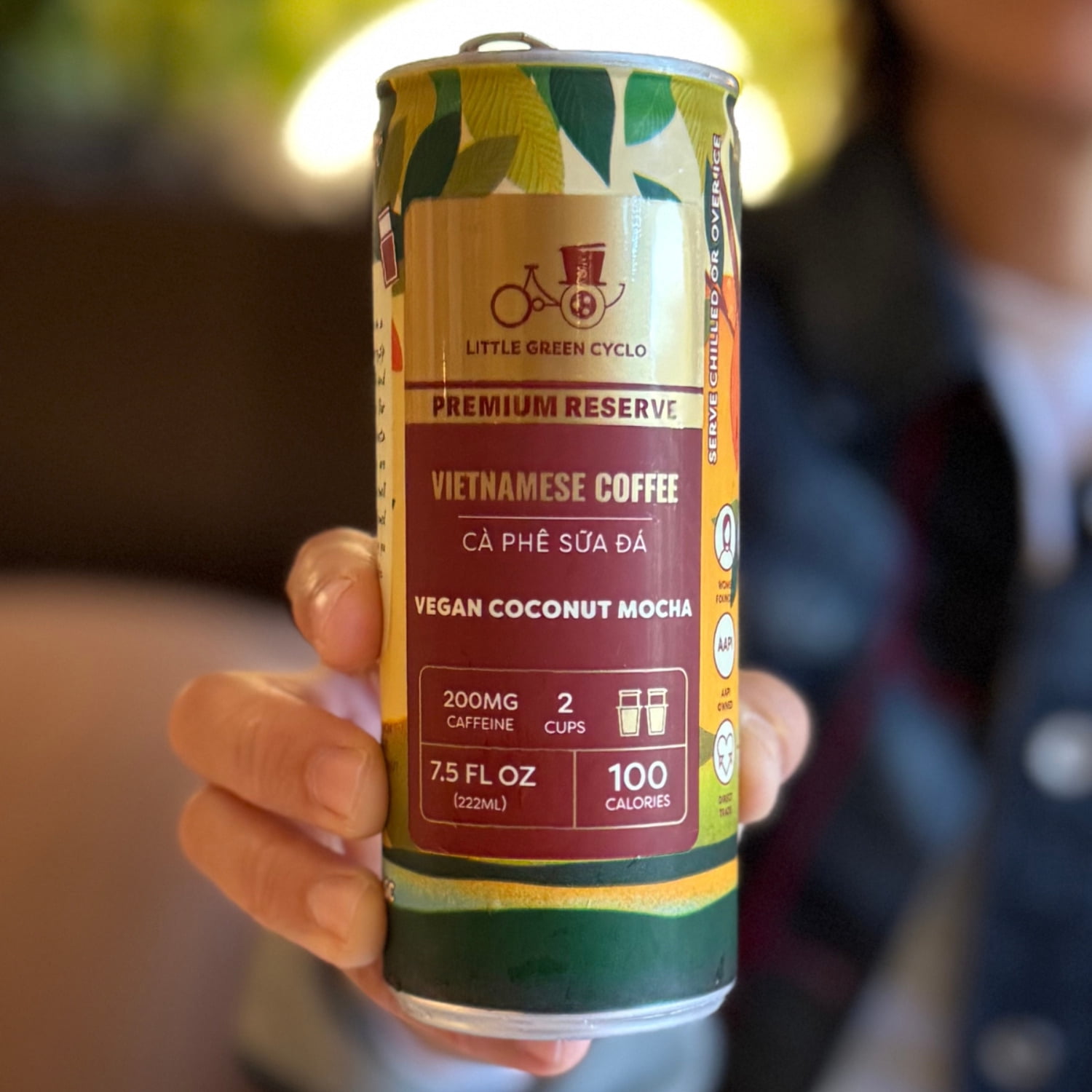 Little Green Cyclo Vietnamese Coffee Vegan Coconut Mocha Ready-to-Drink Naturally Caffeinated 12-Pack 7.5 oz