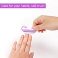 thumbnail image 3 of Handle Grip Nail Brush, Fingernail Scrub Cleaning Brushes for Toes and Nails Cleaner, Pedicure Brushes for Men and Women 4 Pack - Purple, 3 of 5