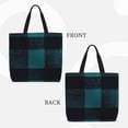 thumbnail image 4 of Single Shoulder Bag Convenience Bag 19.6×15.7×5.9in Light And Weight-Free Main Pocket Large Portable And Single Shoulder Back Darkcyan Buffalo Plaid Check Tartan Scotland_4, 4 of 7