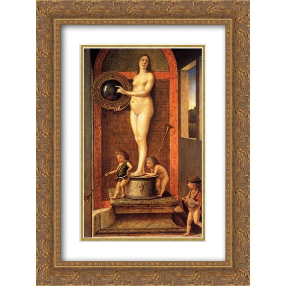 Giovanni Bellini 2x Matted 18x24 Gold Ornate Framed Art Print 'Allegory of Vanitas'