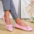 thumbnail image 4 of Loafers for Women, Plus Size Soft Sole with Bows, Trendy Comfortable Flat Shoes for Spring Summer, 4 of 9