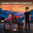 thumbnail image 4 of Gpower Gasoline 49cc Dirt Bike for Kids 6-15,2-Stroke Gas Power Mini Dirt Bike,Red, 4 of 8