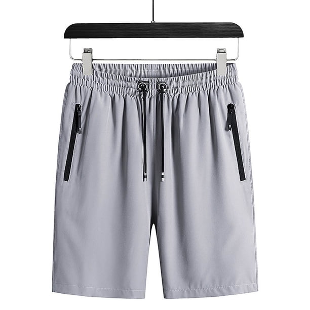 Pantalones Cortos Deportivos Ligeros de Poliéster Transpirable, Pantalones Cortos de Trabajo Casual para Correr, Gimnasio, Playa Y Verano