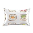 thumbnail image 7 of Yayeee Pillowcase Standard Size Set of 2 Satin Wrinkle Resistant Pillow Case, Toasts Pattern, 7 of 7