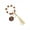 3, variant on Silicon Beads Wooden Disc Bracelet Tassel Keychain Wristlet Gift for Her Key Ring