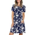 thumbnail image 3 of JuneFish Women's Summer Short Sleeve Casual Dresses Beach Flowy Sundresses with Pockets, 3 of 7