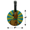 thumbnail image 6 of Scooby-Doo Character Round Leather Luggage Card Suitcase Carry-On ID Tag, 6 of 6
