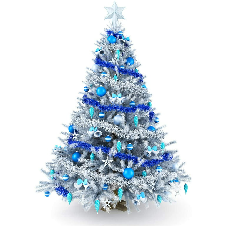 Blue Christmas Garland Silver Garland Christmas Decor-christmas