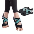 thumbnail image 1 of Calcetines de yoga antideslizantes con agarre, pilates antideslizantes sin dedos, ballet, calcetines de entrenamiento, zapatos con agarres (verde), 1 of 7