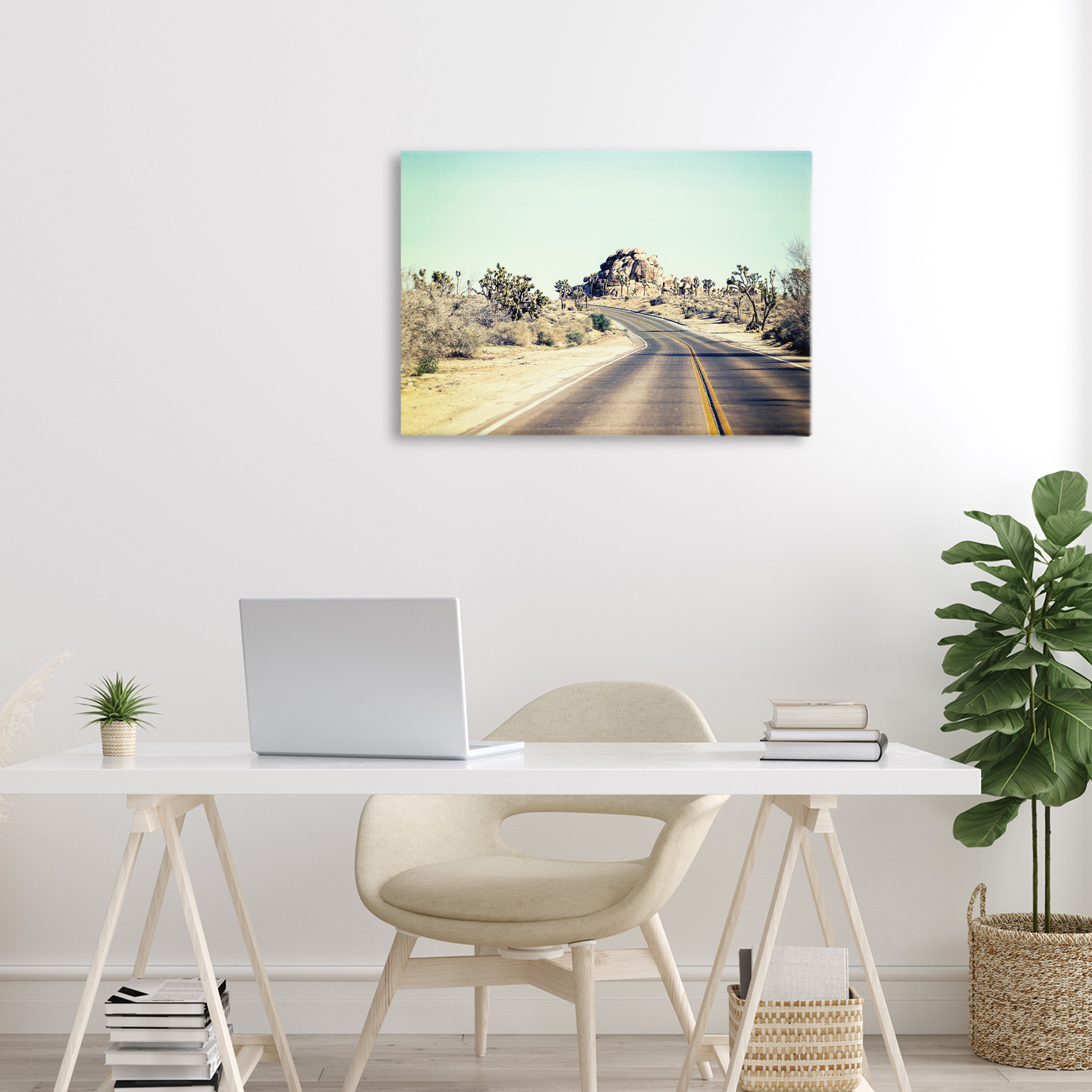 Road Trip Joshua Tree Park Canvas Wall Art, design by Joseph S Giacalone