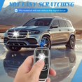 thumbnail image 3 of Key Fob Cover Compatible with Mercedes-Benz CLS CLK AMG GLC GLE GLS ML SL SLK A C E R S G Keychain Case Holder Protector,A-Black, 3 of 6