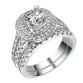 thumbnail image 1 of Fiudx Anillos En Diamantes Dorados, Corte Princesa En Diamantes En Circonitas, Anillos En Compromiso para Bodas, Aniversarios y Promesas., 1 of 1