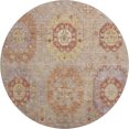 thumbnail image 2 of Addison Rugs Mayfield Premium Machine Washable Traditional Panel Khaki Round Rug, 8' x 8', 2 of 5