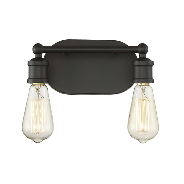 Meridian M80011orb Milton 2 Light Bathroom Vanity In Oil Rubbed Bronze Com Light Bathroom Vanity, 2 Light Bathroom Vanity Bath Bar