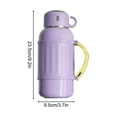 thumbnail image 2 of Jubipavy Insulated Water Bottle Sulated Gallon Jug With Handle Stainless Steel Large Double Vacuum Water Bottle For Hot Cold Drinks Wide Mouth Sweat Proof Great For Travel Camping Stainless, 2 of 5