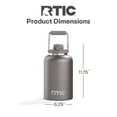 thumbnail image 5 of RTIC One Gallon Ceramic Lined Insulated Outback Water Bottle Jug, Leak Proof, Graphite, 5 of 9