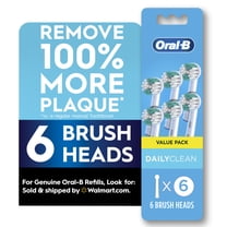 Oral-B Daily Clean Electric Toothbrush Replacement Brush Heads Refill, 6 count