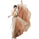 thumbnail image 4 of Falda de baile grado que fluye cinturón fino doble capa estilo swing casual señoras color sólido, 4 of 5