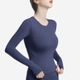 thumbnail image 4 of ZUKMRJPC Womens Workout Shirts Long Sleeve Slim Fit Crewneck Yoga Tees Casual Sports Running Breathable Athletic Tops with Thumb Holes, 4 of 5