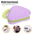 thumbnail image 2 of KALLORY 1Pcs Rectangular Violet Polyester Makeup Bag for Women Travel Cosmetic Storage Organizer 16.5X13.4X1.7in, 2 of 10
