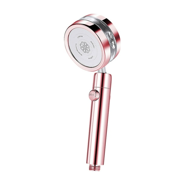 Cabezal de ducha de mano con ventilador turbo Interruptor de pausa de encendido/apagado Filtro de algodón Ahorro de agua Alta presión