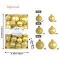 thumbnail image 1 of Bolas de Navidad XUQIANG Adornos de árbol de Navidad 26 piezas 3size, 1 of 5