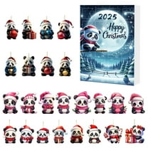Christmas Advent Calendar, 24 Days 2D Panda Christmas Countdown Calendar, Acrylic Hanging Gifts