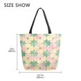 thumbnail image 5 of FORMRS Womens Canvas Tote Bag with Zipper Inner Pocket Shoulder Handbag, Retro Symmetrical Stars, 5 of 7