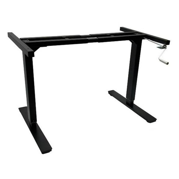 Canary  Modern Height Adjustable Crank Desk - Black