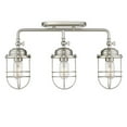 thumbnail image 1 of Golden Lighting 9808-LSF PW Seaport 3 Lights Pewter Linear Semi-Flush Track Ceiling Light - Silver, 1 of 4