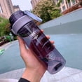 thumbnail image 3 of AuroraX Running Water Bottles Clear Water Bottles with Handle,Sport Reusable Small Plastic 24 oz Water Bottles,Water Cup Purple, 3 of 3