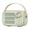 thumbnail image 1 of Altavoz inalámbrico pequeño de estilo retro, recargable, con sonido envolvente de 360 degree. Verde, 1 of 5