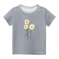 thumbnail image 4 of Zpanxa T-Shirts pour Filles T-Shirt Graphique Col Rond Crop Top Décontracté Imprimé avec Polyester Spandex 4-5 Ans, 4 of 4