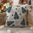 thumbnail image 2 of Christmas Pillow Covers 18x18 Inch Set of 2 Green Christmas Tree Decorative White Throw Pillows Winter Christmas Decor for Home Couch ST-012B18, 2 of 6