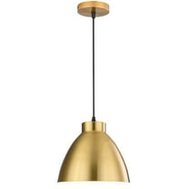 Small Gold Metal Pendant Light Fixtures for Over Kitchen Sink, Simple Retro Industrial Pendant Lighting, Single Rustic Farmhouse Hanging Lamp, Vintage Ceiling Chandelier for Bedside Dining Table