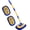 Blue-002, variant on 15°Curved Chenille Car Wash Brush Mop with Long Handle(Yellow)