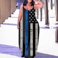 thumbnail image 1 of SMihono Robe Maxi Bohème d'Été pour Femmes Grande Taille Mode Féminine Col Rond Sans Manches Robe Imprimée de Plage, 1 of 7