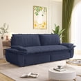 thumbnail image 4 of 73.2" Queen Pull Out Sofa Bed, 3-in-1 Convertible Sleeper Sofa, Multi-Functional Velvet Loveseat Bed for Living Room, Bedroom, Apartment, Office, 4 of 20
